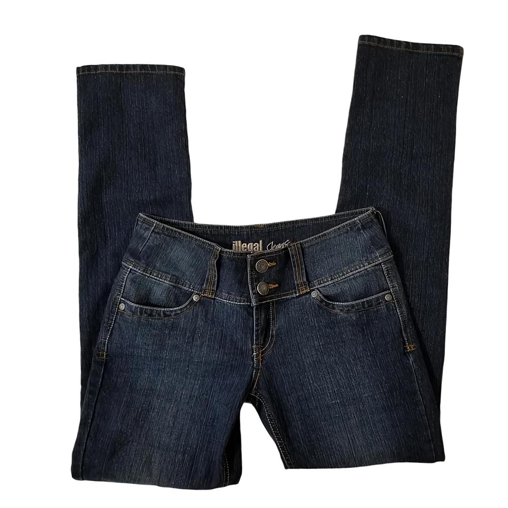 Illegal Jeans Low Rise double button fly Size 3